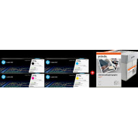 HP + Prindo Universal Papier 2500 Blatt nero / ciano / magenta / giallo / Bianco Value Pack (219A MCVP)