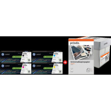 HP + Prindo Universal Papier 2500 Blatt nero / ciano / magenta / giallo / Bianco Value Pack (220A MCVP)