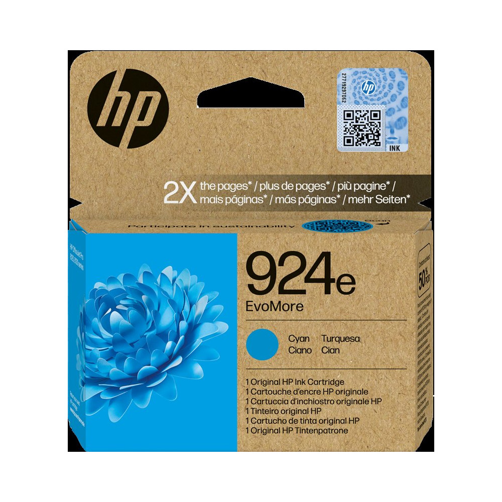 HP 924e ciano Cartuccia d'inchiostro (4K0U7NE)
