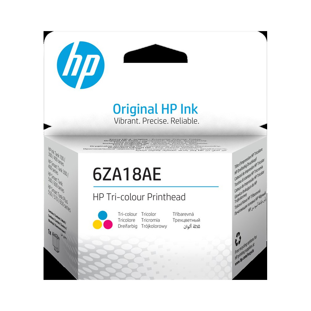 HP 100/300/400 Serie Testina per stampa ciano / magenta / giallo (6ZA18AE)