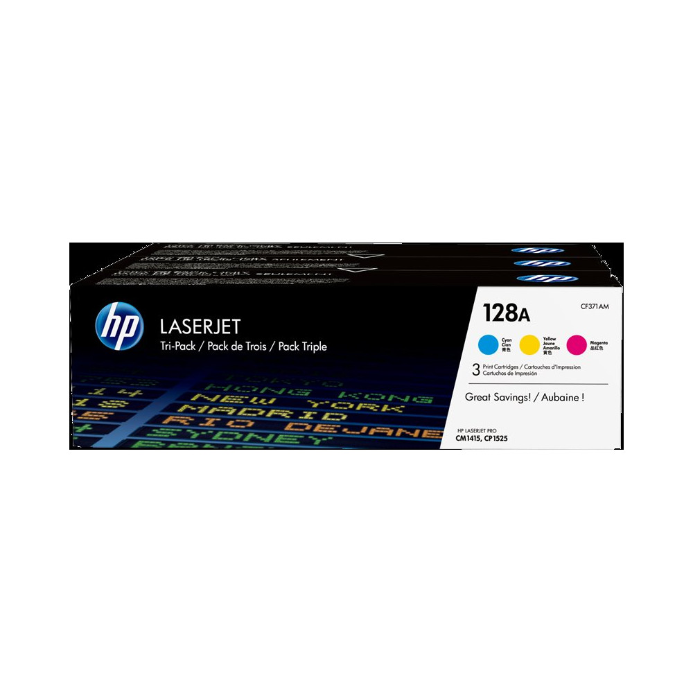 HP 128A Multipack ciano / magenta / giallo (CF371AM)