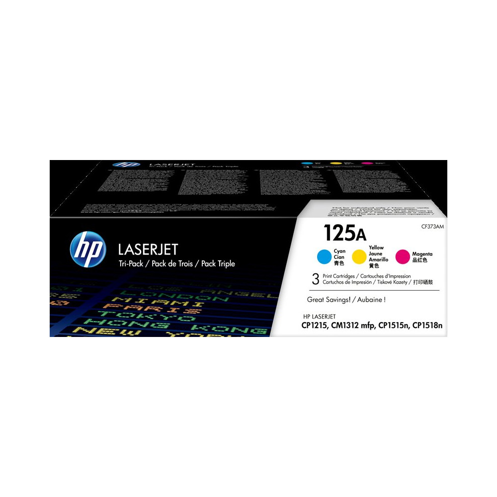 HP 125A Multipack ciano / magenta / giallo (CF373AM)