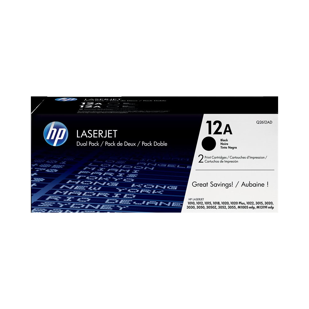 HP 12A Multipack nero (Q2612AD)
