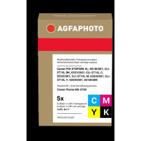 Agfa Photo PGI-570 PGBK XL+CLI-571XLBK,C,M,Y Multipack nero / ciano / magenta / giallo / Nero (Foto)