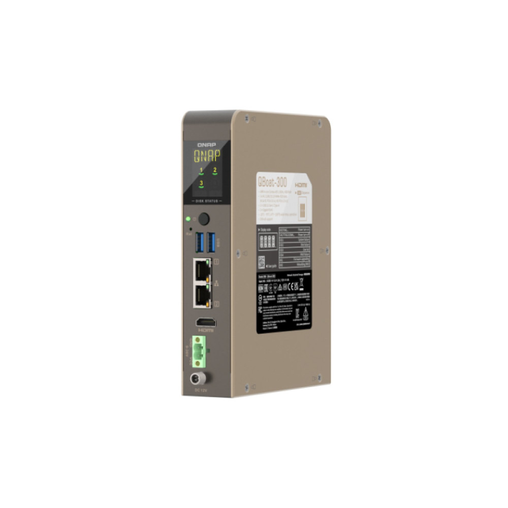 QNAP QBoat-300 NAS Compatta 4 GB 0 TB QNAP QTS Grigio