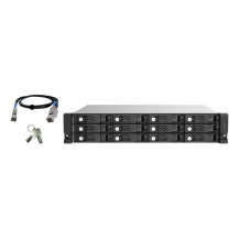 QNAP TL-R1220Sep-RP Box esterno HDD/SSD Nero, Grigio 2.5/3.5"