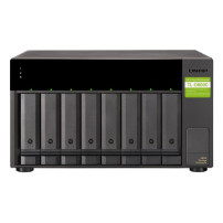QNAP TL-D800C contenitore di unità di archiviazione Box esterno HDD/SSD Nero, Grigio 2.5/3.5"