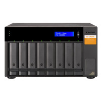 QNAP TL-D800S contenitore di unità di archiviazione Box esterno HDD/SSD Nero, Grigio 2.5/3.5"