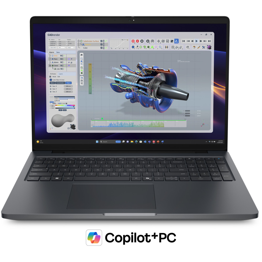 DELL PRO PRECISION 5 16 PW516261 AI WORKSTATION MOBILE Copilot+ PC 16" FULL HD+ INTEL CORE ULTRA 7 366H RAM 32GB-SSD 1TB NVMe-NV
