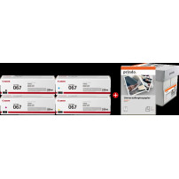 Canon 067 MCVP nero / ciano / magenta / giallo / Bianco Value Pack (+ Prindo Universal Papier 2500 Blatt)