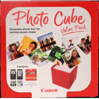 Canon PG-540+CL-541 Photo Cube nero / differenti colori Value Pack (+ 13x13 cm Photo Paper Plus Glossy II 40 Blatt)