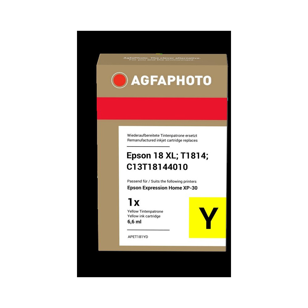 compatibile con Epson 18 XL giallo  Agfa Photo APET181YD giallo Cartuccia d'inchiostro