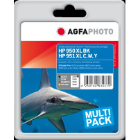 compatibile con HP 950XL+951XL  Agfa Photo 950XLBK+951XLC,M,Y Multipack nero / ciano / magenta / giallo