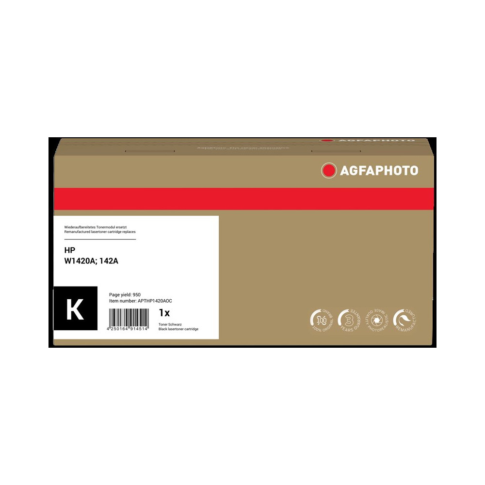 compatibile con HP 142A  Agfa Photo APTHP1420AOC nero toner
