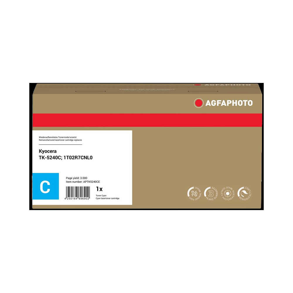 compatibile con Kyocera TK-5240C  Agfa Photo APTK5240CE ciano toner