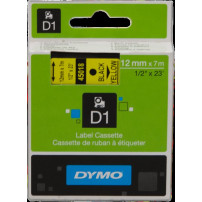 DYMO 45018 Nastro standard D1 autoadesivo Nastro Nero su giallo
