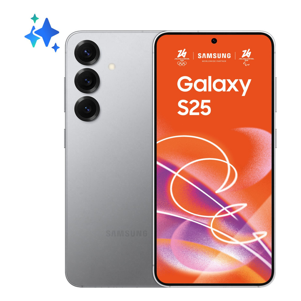 SAMSUNG S931 GALAXY S25 5G DUAL SIM Ai 6.2" OCTA CORE 128GB RAM 12GB 5G ITALIA SILVER SHADOW