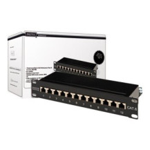 DIGITUS Patch Panel CAT 6 Classe E, schermato, nero
