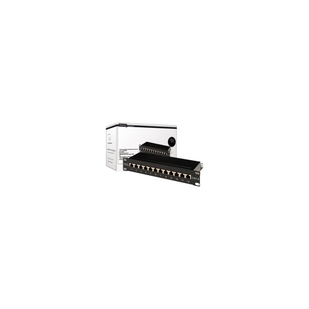 DIGITUS Patch Panel CAT 6 Classe E, schermato, nero