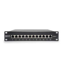 DIGITUS Patch Panel CAT 6 Classe E, schermato, nero