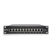 DIGITUS Patch Panel CAT 6 Classe E, schermato, nero