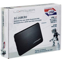 LC-Power LC-25BUB3 - 2.5″ - SATA - Seriale ATA II - 5 Gbit/s - Alluminio - Nero