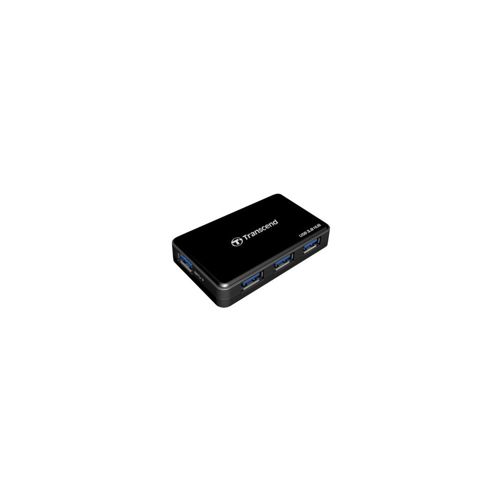 Transcend HUB3 - USB 3.2 Gen 1 (3.1 Gen 1) Type-A - Nero - CE/FCC/BSMI/KC/RCM/EAC - 5 - 12 V - Windows 10,Windows 7,Windows 8 -