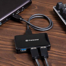 Transcend HUB3 - USB 3.2 Gen 1 (3.1 Gen 1) Type-A - Nero - CE/FCC/BSMI/KC/RCM/EAC - 5 - 12 V - Windows 10,Windows 7,Windows 8 -