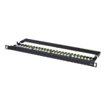 DIGITUS Class E - RJ-45 - Nero - Metallo - Montaggio a rack - 0.5U - 8P8C