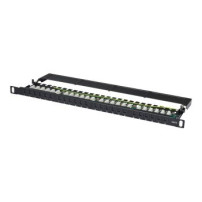 DIGITUS Class E - RJ-45 - Nero - Metallo - Montaggio a rack - 0.5U - 8P8C