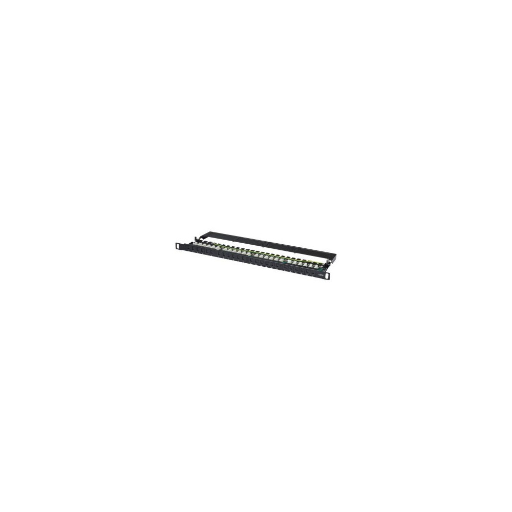 DIGITUS Class E - RJ-45 - Nero - Metallo - Montaggio a rack - 0.5U - 8P8C