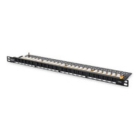 DIGITUS Class E - RJ-45 - Nero - Metallo - Montaggio a rack - 0.5U - 8P8C