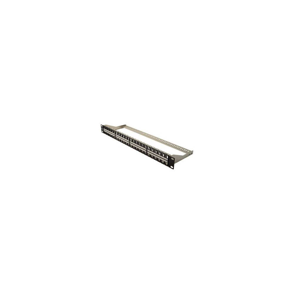 DIGITUS DN-91424 - Cat6a - Nero - Acciaio galvanizzato - Montaggio a rack - 1U - -20 - 70%