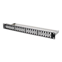 DIGITUS DN-91424 - Cat6a - Nero - Acciaio galvanizzato - Montaggio a rack - 1U - -20 - 70%