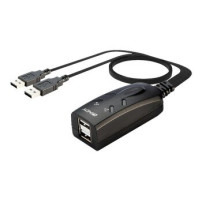 Lindy 32165 - Nero 2-port Kvm switch - USB Coassiale, Rca, S / p-dif, Tos-link