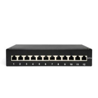 DIGITUS Desktop CAT 6A - 10 Gigabit Ethernet - RJ-45 - Nero - Acciaio galvanizzato - SECC - Montaggio a rack - 1U