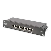 DIGITUS CAT 6 - Cl. E - RJ-45 - Nero - Montaggio a rack - 1U - UL