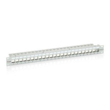 Equip Patchpanel 24x RJ45 Cat6 19″ 1HE Keystone RAL 7035 - Rj-45 - Modulo rack