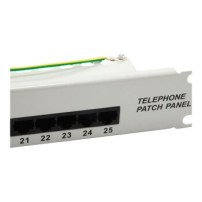 Digital Data Communications Patchpanel 25x RJ45 Cat3 19″ 1HE ISDN hellgrau - 25-port - ISDN