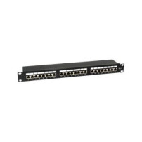 Digital Data Communications Patchpanel 24x RJ45 Cat6 19″ 1HE grau - 24-port - Rj-45