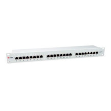 Digital Data Communications Patchpanel 24x RJ45 Cat6 19″ 1HE grau - 24-port - Rj-45