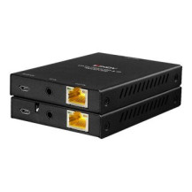 Lindy 38205 - 3840 x 2160 Pixel - Trasmettitore e ricevitore AV - 50 m - Cablato - Nero - HDCP