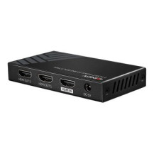 Lindy 38235 - HDMI - 2x HDMI - 3840 x 2160 Pixel - Nero - Metallo - CE - FCC - RoHS - REACH - California Proposition 65