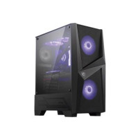 MSI MAG FORGE 100M - Midi Tower - PC - Vetro temperato - Nero - Trasparente - ATX,Micro ATX,Mini-ITX - Giocare