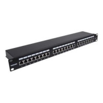 Intellinet 720854 - IEEE 802.3,IEEE 802.3ab,IEEE 802.3u - Gigabit Ethernet - Cat6a - F/UTP (FTP) - Nero - Montaggio a rack