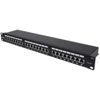 Intellinet 720854 - IEEE 802.3,IEEE 802.3ab,IEEE 802.3u - Gigabit Ethernet - Cat6a - F/UTP (FTP) - Nero - Montaggio a rack