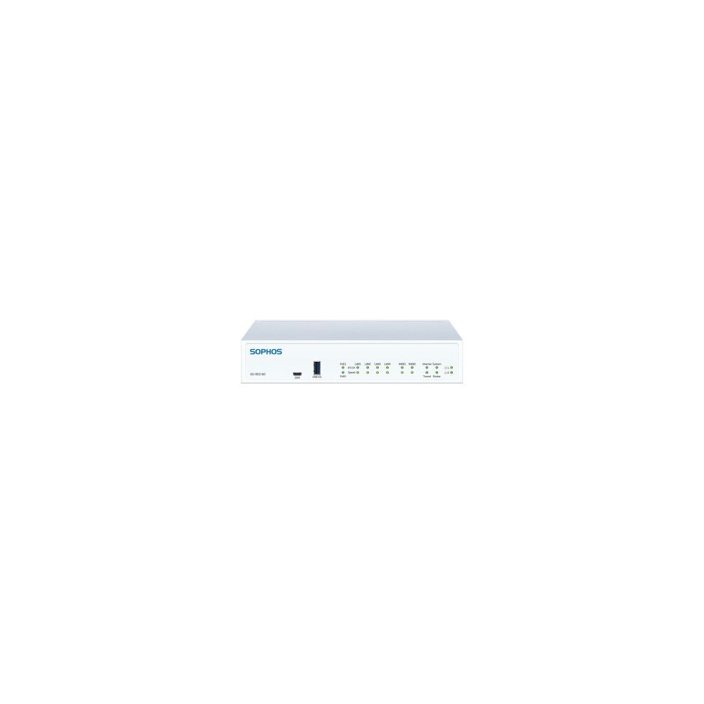 Sophos SD-RED 60 - 850 Mbit/s - IEEE 802.3,IEEE 802.3ab,IEEE 802.3af,IEEE 802.3u - 10,100,1000 Mbit/s - 256-bit AES - Cablato -