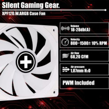 Xilence Performance A+ XF064 - Ventilatore - 12 cm - 500 Giri/min - 1500 Giri/min - 32,5 dB - 119 pdc/min