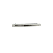 Equip Patchpanel 24x RJ45 Cat6A 19″ 1HE grau - Rj-45 - Modulo rack