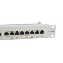 Equip Patchpanel 24x RJ45 Cat6A 19″ 1HE grau - Rj-45 - Modulo rack